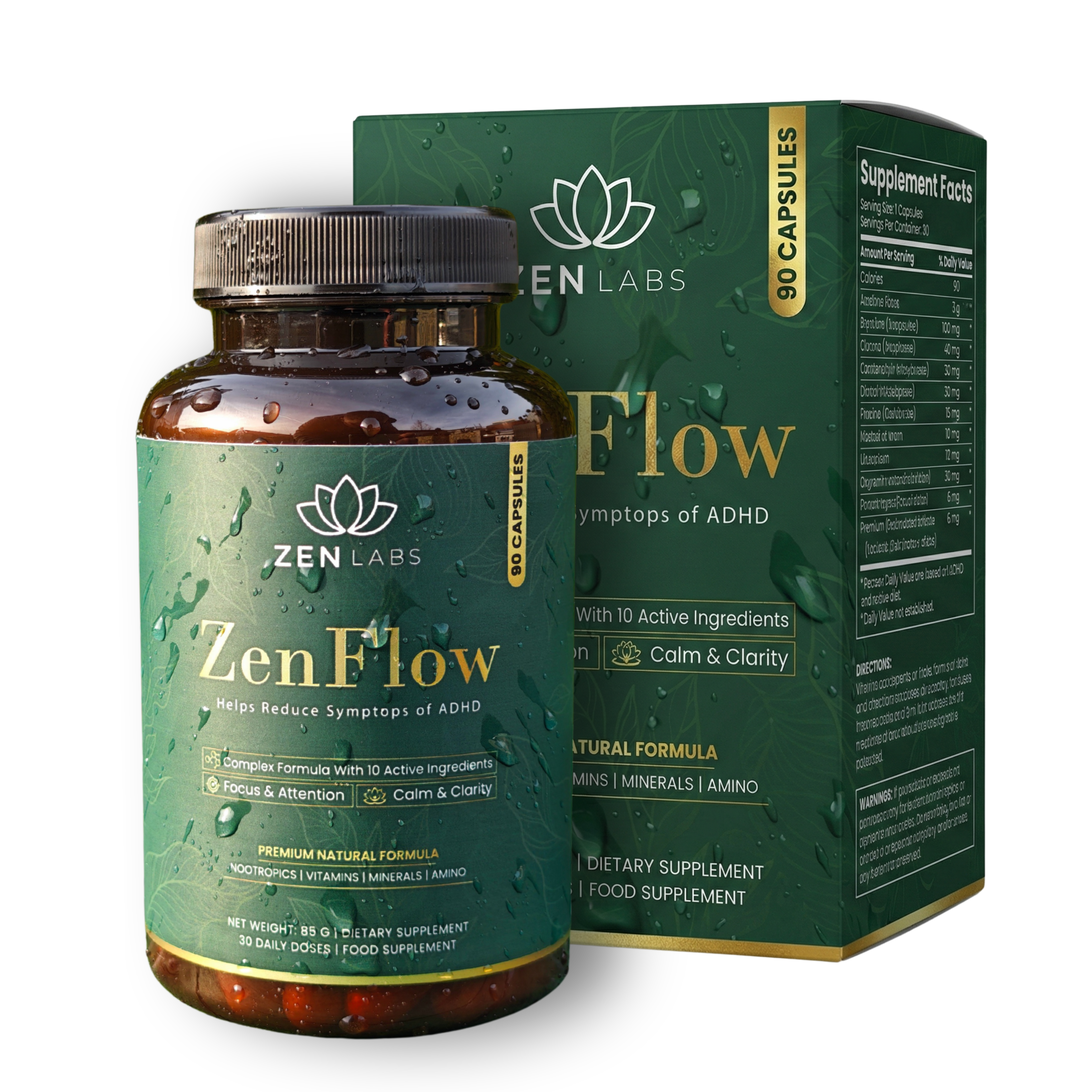 ZenFlow™ - Focus and Motivation complex, 90 cps.