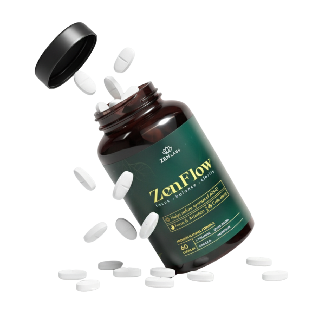 ZenFlow™ ADHD relieve complex formula, 90 cps.