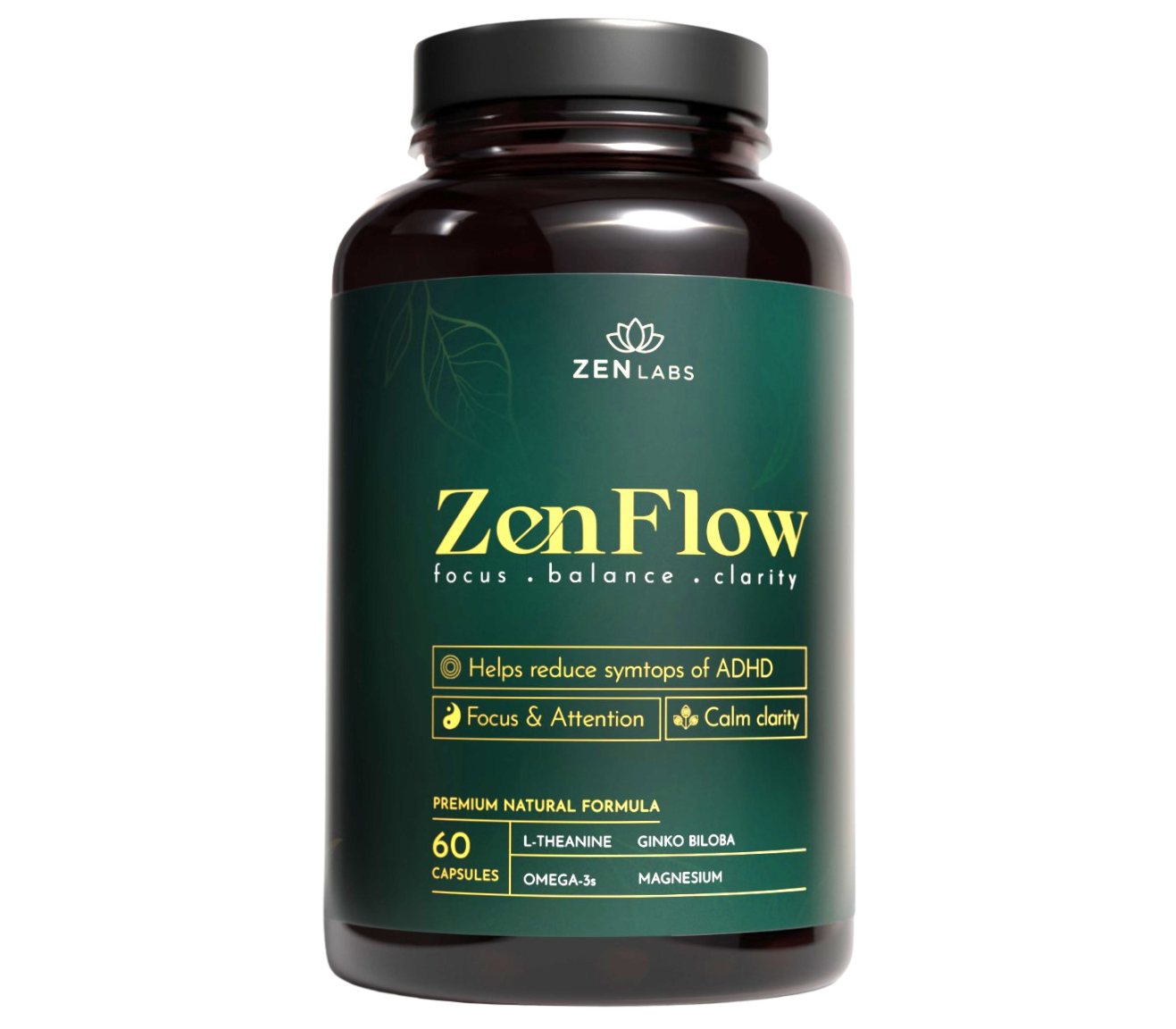 ZenFlow™ ADHD relieve complex formula, 90 cps.