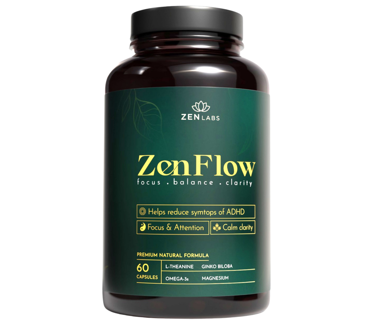 ZenFlow™ ADHD relieve complex formula, 90 cps.